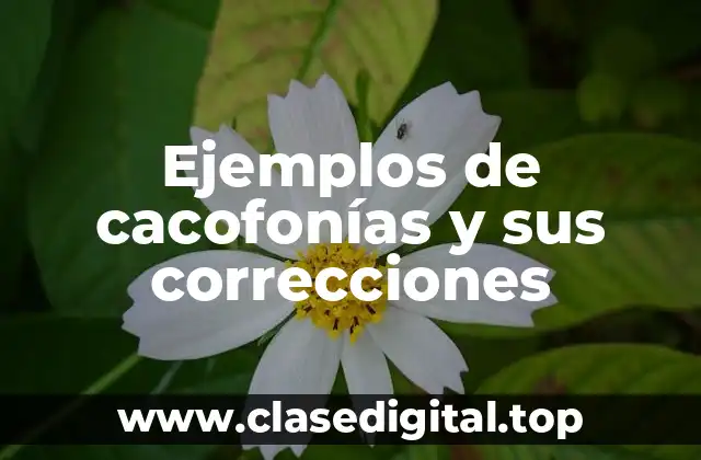 Ejemplos de cacofonías y sus correcciones