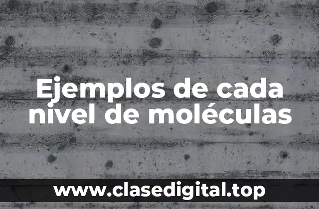Ejemplos de cada nivel de moléculas