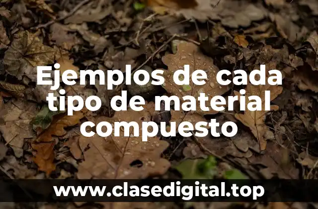 Ejemplos de cada tipo de material compuesto