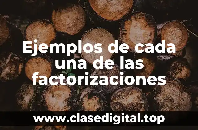 Ejemplos de cada una de las factorizaciones