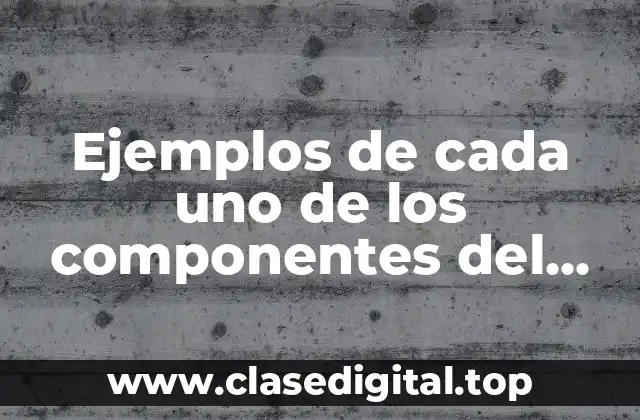 Ejemplos de cada uno de los componentes del espacio geográfico