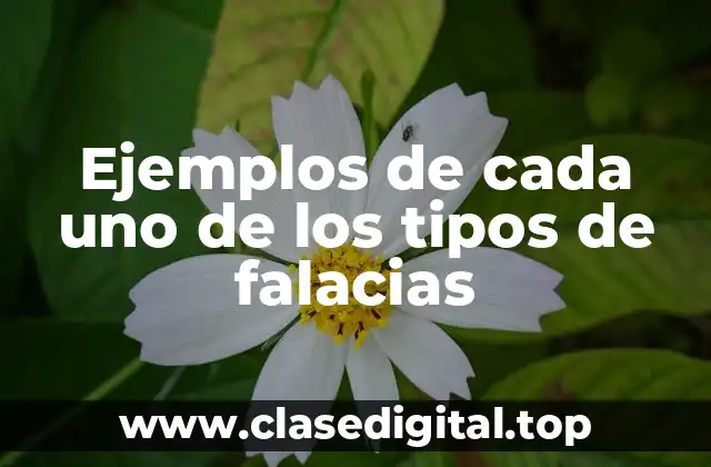 Ejemplos de cada uno de los tipos de falacias