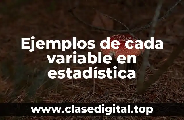 Ejemplos de cada variable en estadística