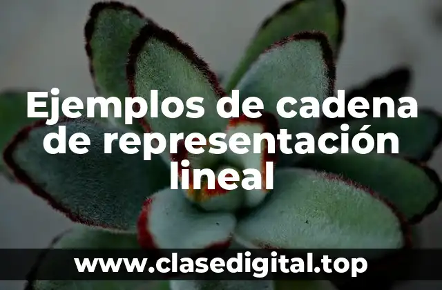 Ejemplos de cadena de representación lineal
