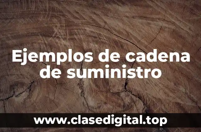 Ejemplos de cadena de suministro