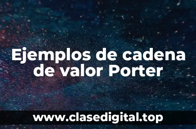 Ejemplos de cadena de valor Porter
