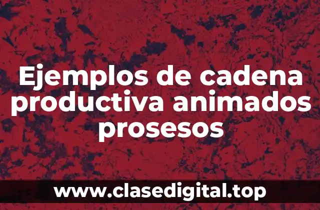 Ejemplos de cadena productiva animados prosesos
