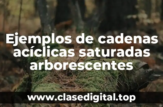 Ejemplos de cadenas acíclicas saturadas arborescentes