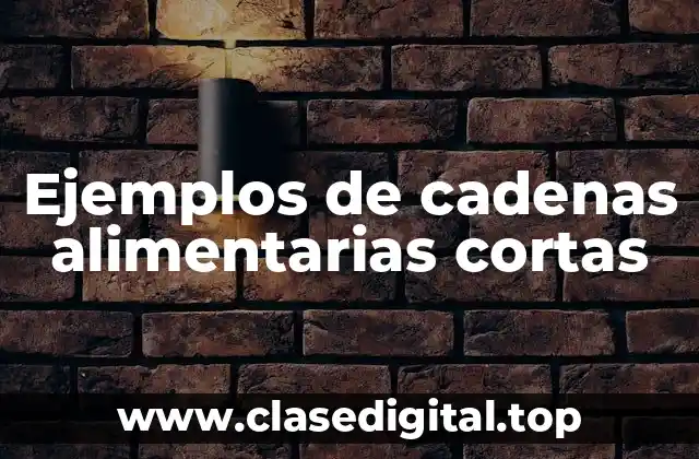 Ejemplos de cadenas alimentarias cortas