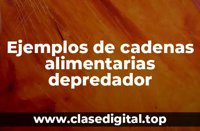 Ejemplos de cadenas alimentarias depredador-presa