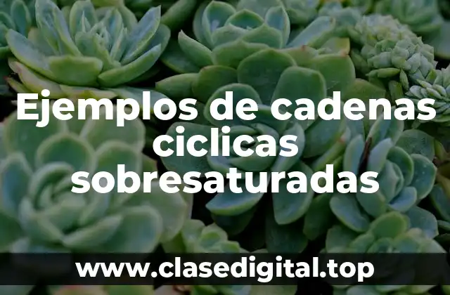 Ejemplos de cadenas ciclicas sobresaturadas