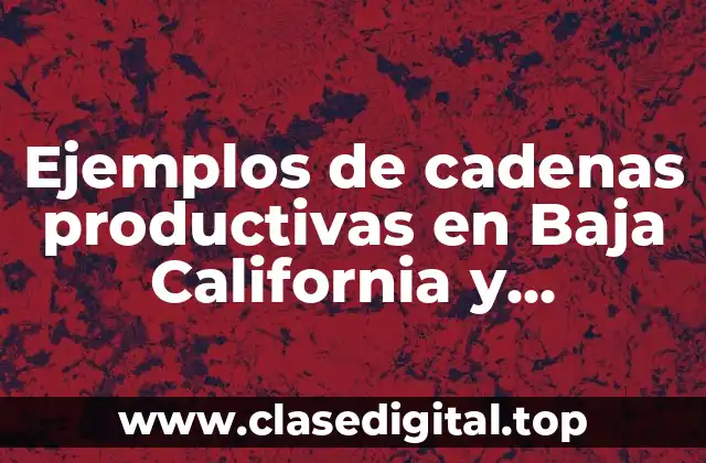 Ejemplos de cadenas productivas en Baja California y Significado