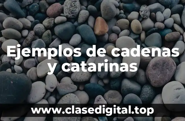Ejemplos de cadenas y catarinas
