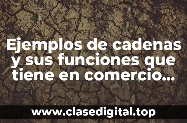 Ejemplos de cadenas y sus funciones que tiene en comercio electrónico