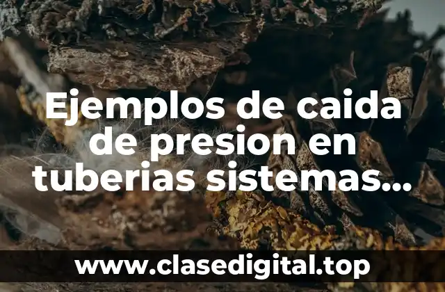 Ejemplos de caida de presion en tuberias sistemas multifasicos