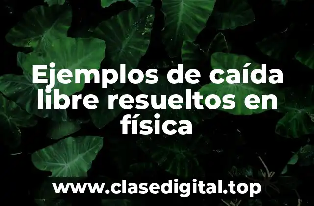 Ejemplos de caída libre resueltos en física