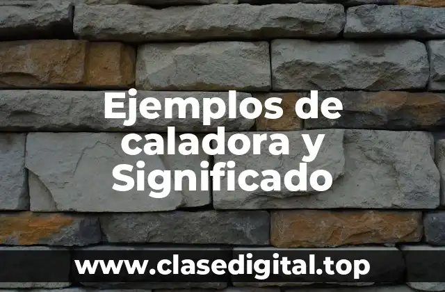 Ejemplos de caladora