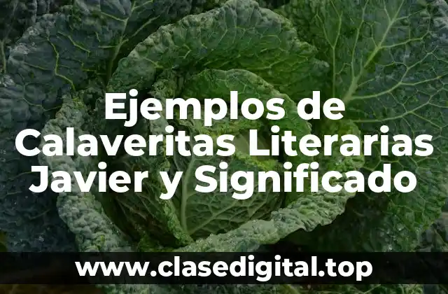 Ejemplos de Calaveritas Literarias Javier y Significado