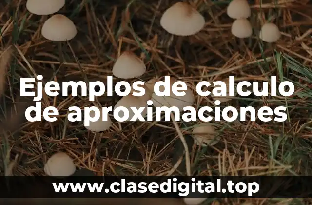 Ejemplos de calculo de aproximaciones