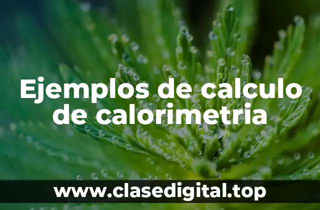 Ejemplos de calculo de calorimetria