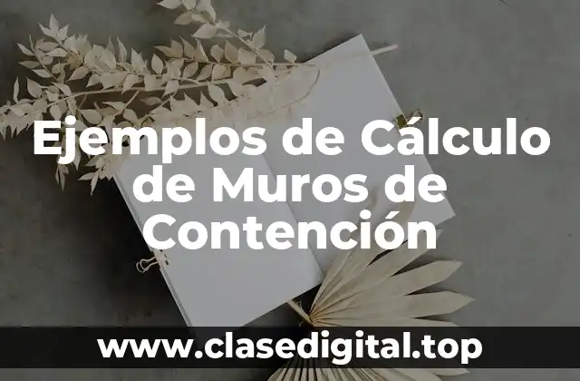 Ejemplos de Cálculo de Muros de Contención