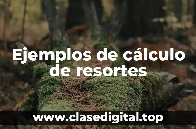 Ejemplos de cálculo de resortes