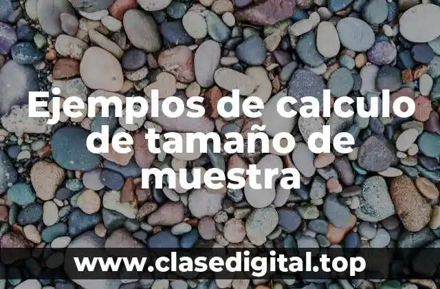 Ejemplos de calculo de tamaño de muestra