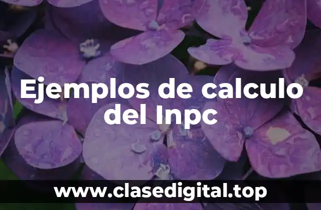 Ejemplos de calculo del Inpc