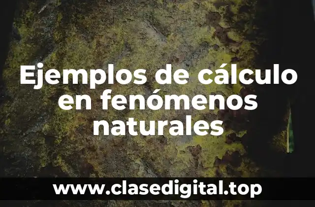 Ejemplos de cálculo en fenómenos naturales