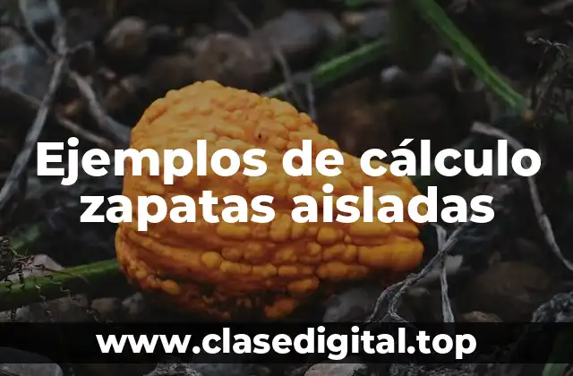 Ejemplos de cálculo zapatas aisladas
