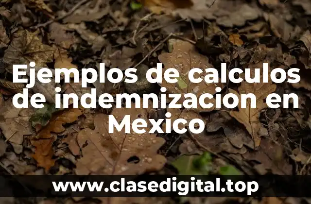 Ejemplos de cálculos de indemnización en México