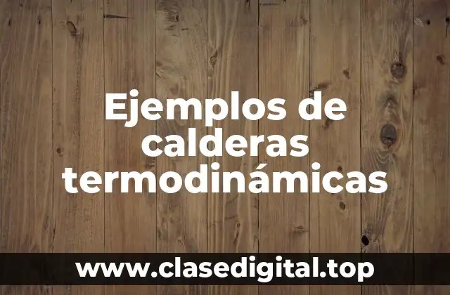 Ejemplos de calderas termodinámicas