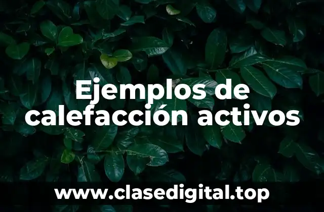 Ejemplos de calefacción activos