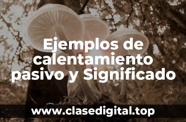 Ejemplos de calentamiento pasivo y Significado