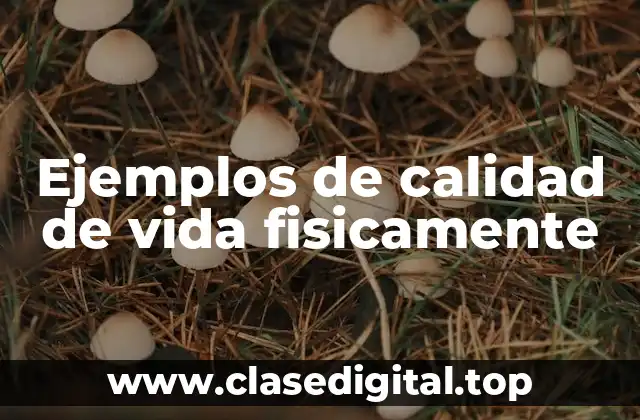 Ejemplos de calidad de vida fisicamente