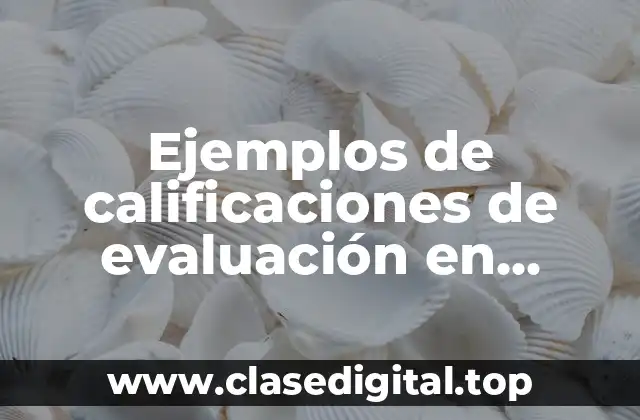 Ejemplos de calificaciones de evaluación en secundaria