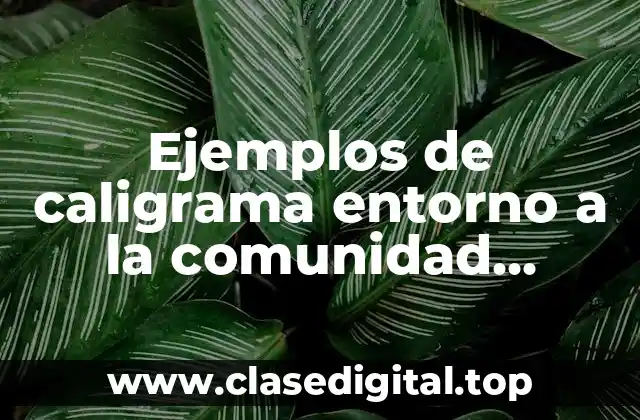 Ejemplos de caligrama entorno a la comunidad escolar