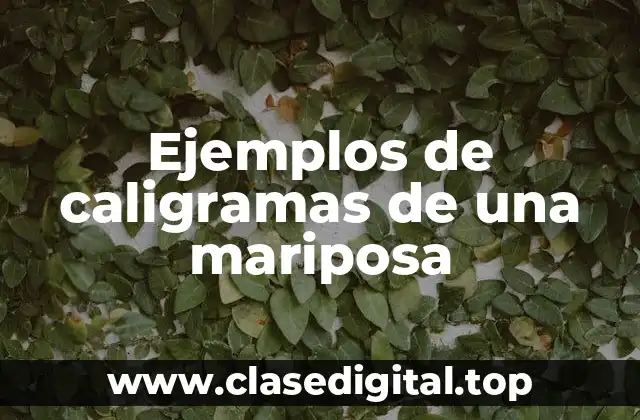Ejemplos de caligramas de una mariposa