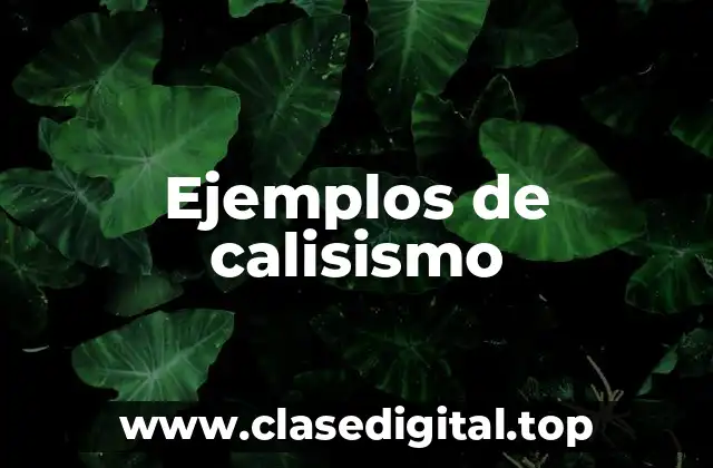 Ejemplos de calisismo