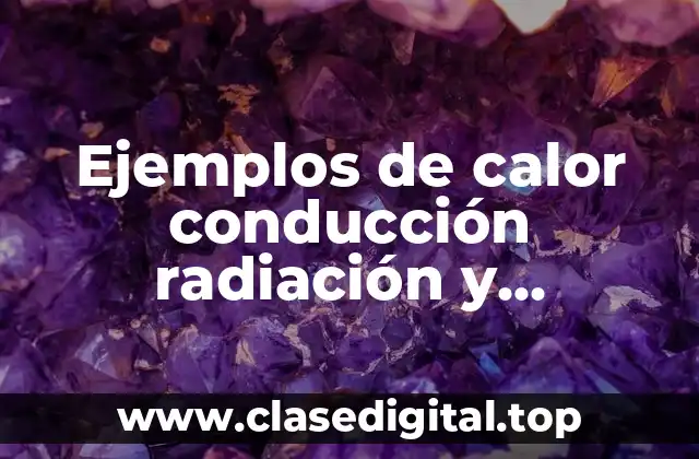 Ejemplos de calor conducción radiación y convección juntos y Significado