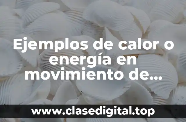 Ejemplos de calor o energía en movimiento de temazcal