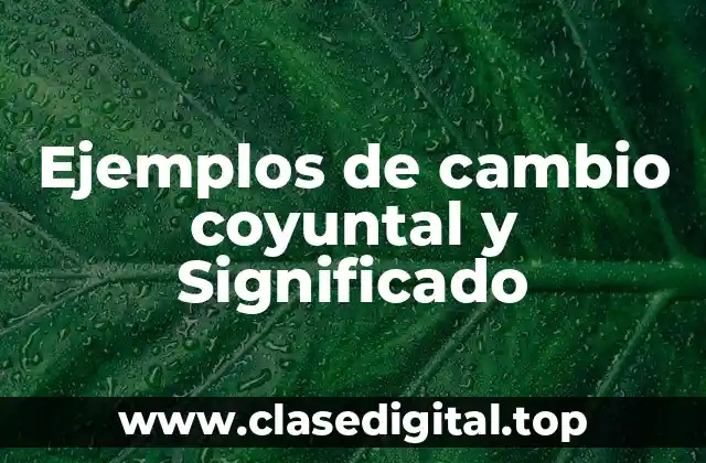 Ejemplos de cambio coyuntal y Significado