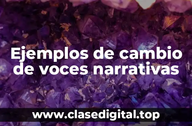 Ejemplos de cambio de voces narrativas