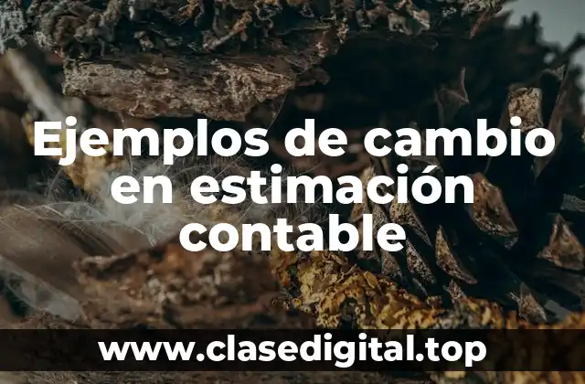 Ejemplos de cambio en estimación contable