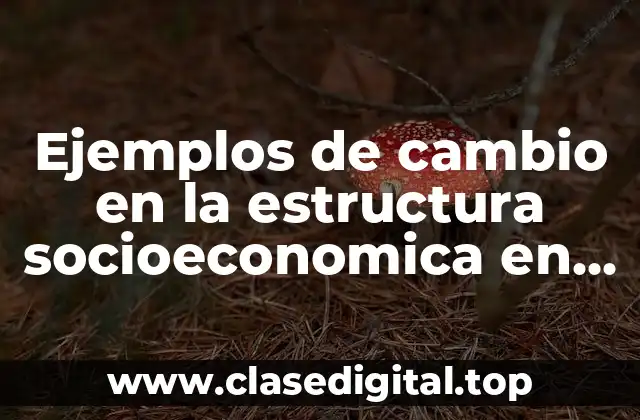 Ejemplos de cambio en la estructura socioeconomica en México