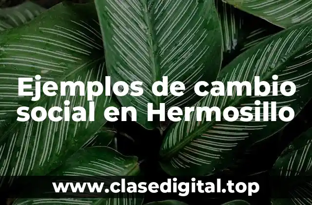 Ejemplos de cambio social en Hermosillo