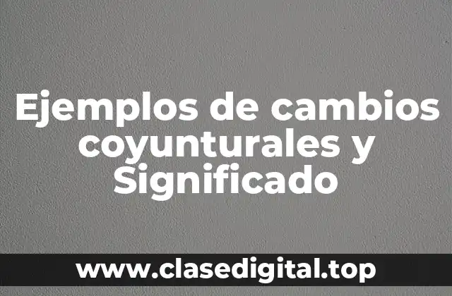 Ejemplos de cambios coyunturales y Significado
