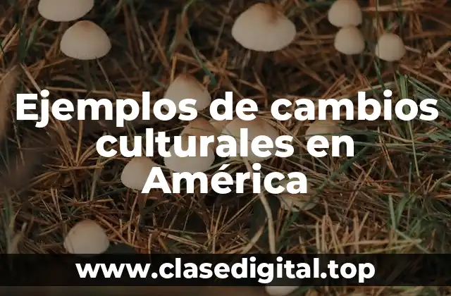 Ejemplos de cambios culturales en América