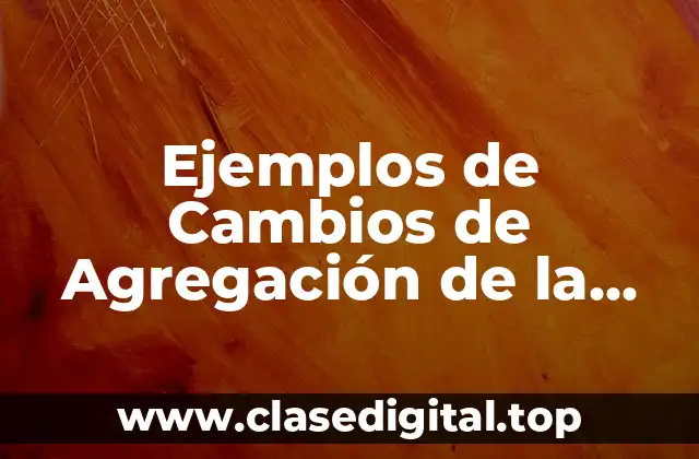 Ejemplos de Cambios de Agregación de la Materia Sublimación