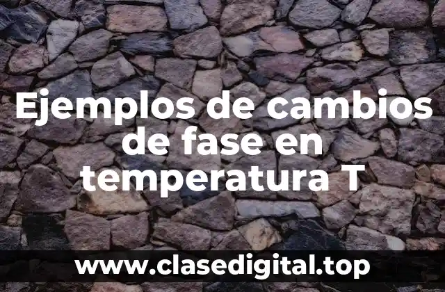 Ejemplos de cambios de fase en temperatura T